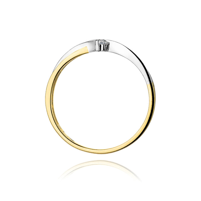 Inel Aur 14K cu Diamant Natural 0.04 ct