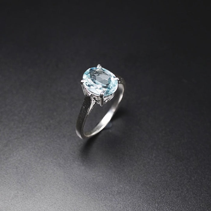 Inel Argint 925 cu Topaz Albastru