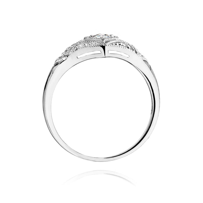 Inel Aur 14K cu Diamant Natural 0.19 ct
