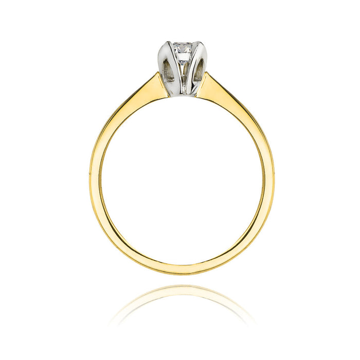 Inel Aur 14K cu Diamant Natural 0.10 ct
