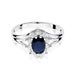 Inel Aur 14k cu Safir 0.90 ct si Diamante Naturale