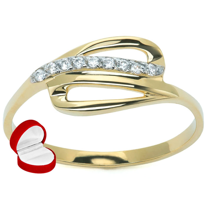 Inel Aur 8K cu Zirconiu – Eleganță Subtilă pentru Dama