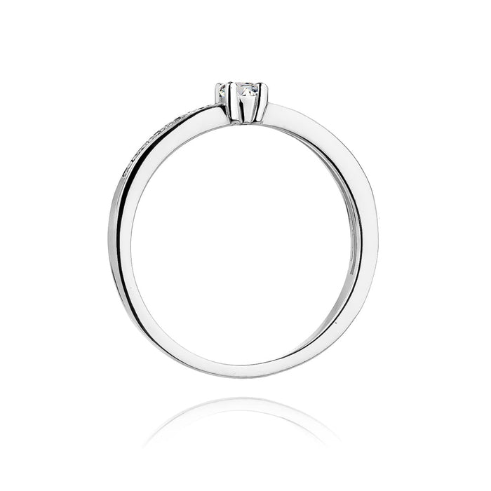 Inel Aur 14K cu Diamante Naturale 0.13 ct
