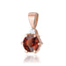 Pandantiv Aur 14K cu Garnet 0.50 ct