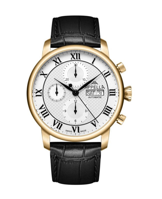 Ceas Appella, L70010.1233ACH, 42,5 mm, gold, capac spate cu sticlă de safir antireflex