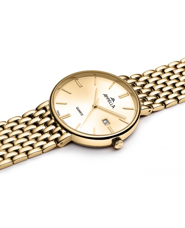 Ceas Appella, L12007.1111Q, 37,5 mm, gold
