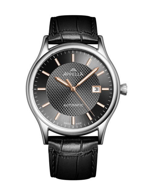 Ceas Appella, L70013.52R6A, 42 mm, silver, capac spate cu sticlă de safir antireflex