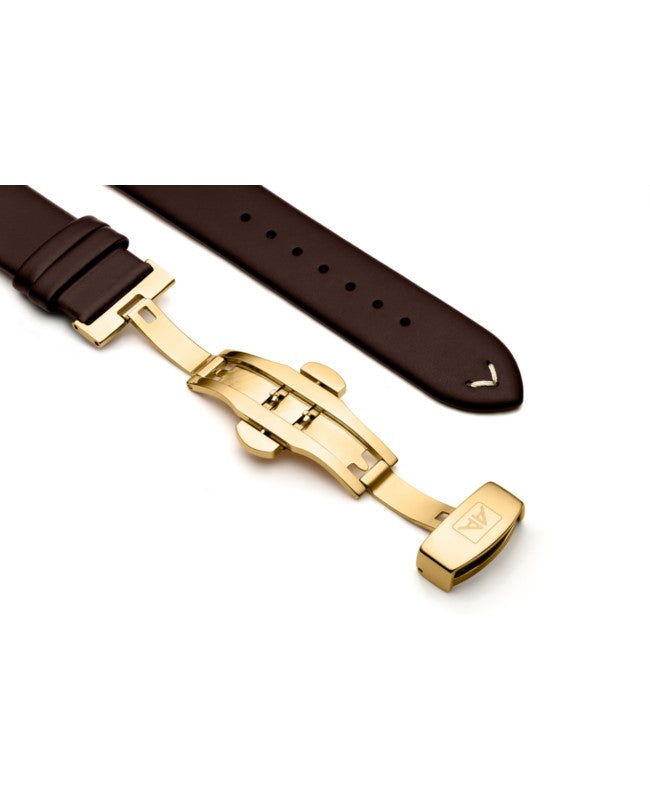Ceas Appella, L90.1211M, 41 mm, gold, capac spate cu sticlă de safir
