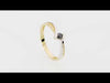 Inel Aur 14K W0177 Diamant Negru 0.12ct Video