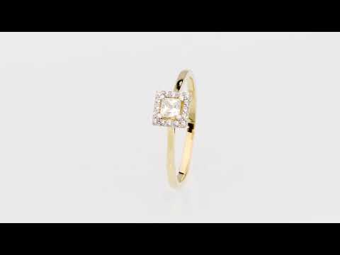 Inel Aur 14K W0590 Diamant 0.23ct Video