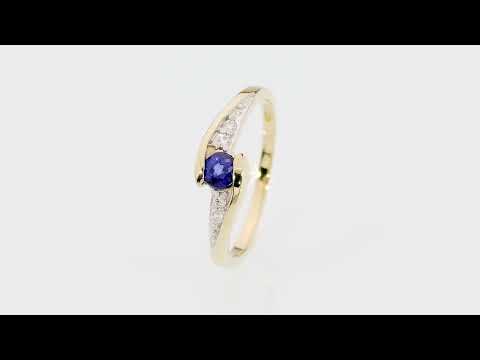 Inel Aur 14K W0618 Safir 0.30ct Video
