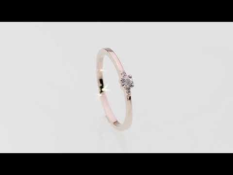 Inel Aur 14K W0464 Diamant 0.02ct Video