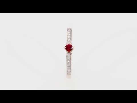 Inel Aur 14K W0459 Rubiniu 0.15ct Video
