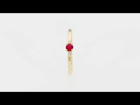 Inel Aur 14K W0464 Rubin 0.15ct Video