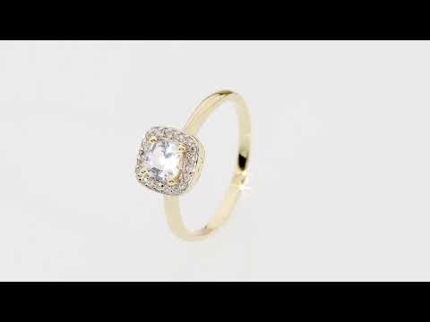 Inel Aur 14K W514 Safir Alb 0.70ct Video