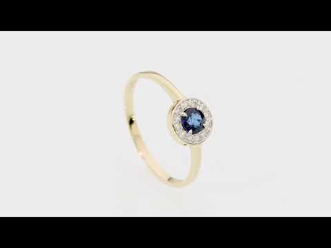 Inel Aur 14K W0616 Safir 0.30ct Video