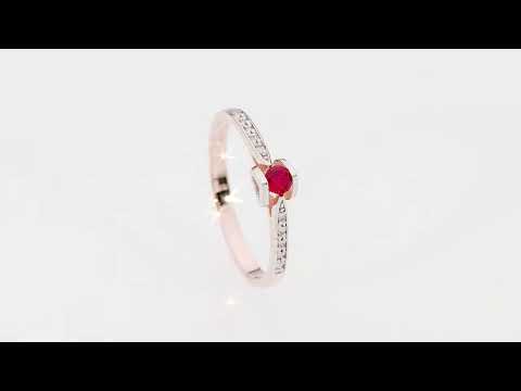 Inel Aur 14K W0435 Rubin 0.15ct Video