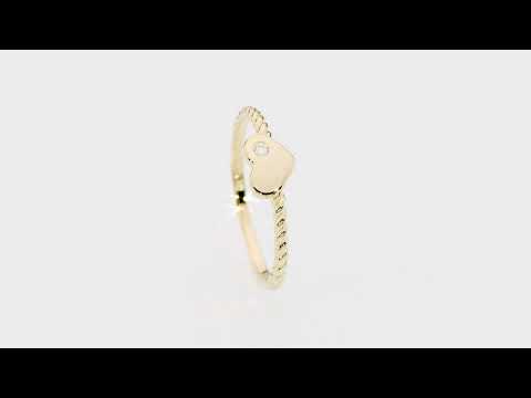 Inel Aur 14K W0610 Diamant 0.03ct Video