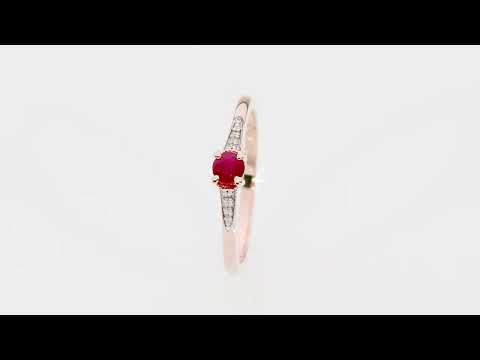 Inel Aur 14K W0466 Rubin 0.30ct Video