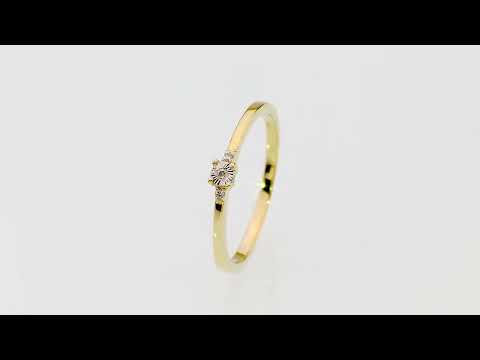 Inel Aur 14K W0464 Diamant 0.02ct Video
