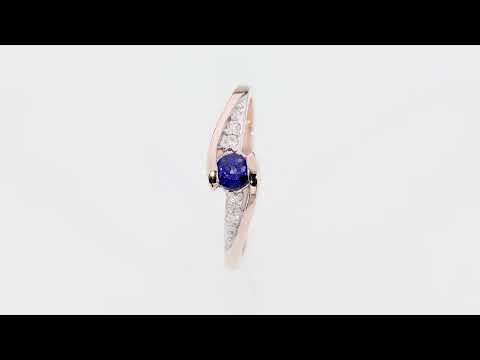 Inel Aur 14K W0618 Safir 0.30ct Video