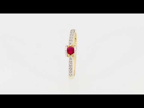 Inel Aur 14K W0435 Rubin 0.15ct Video