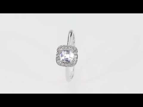 Inel Aur 14K W514 Safir Alb 0.70ct Video