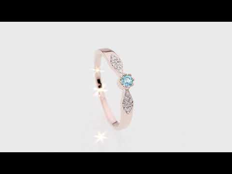 Inel Aur 14K W0613 Topaz 0.15ct Video