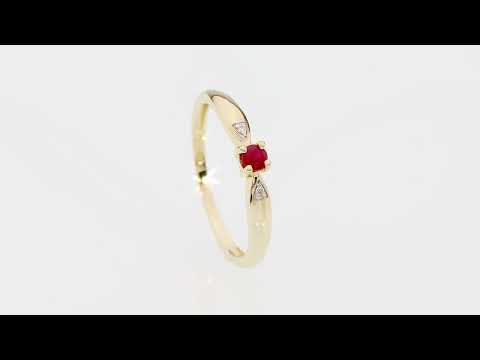 Inel Aur 14K W0469 Rubin 0.15ct Video