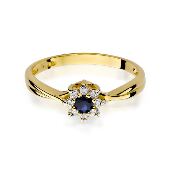 Inel Aur 14k cu Safir 0.15 ct