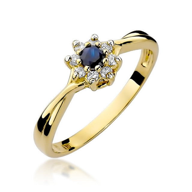 Inel Aur 14k cu Safir 0.15 ct