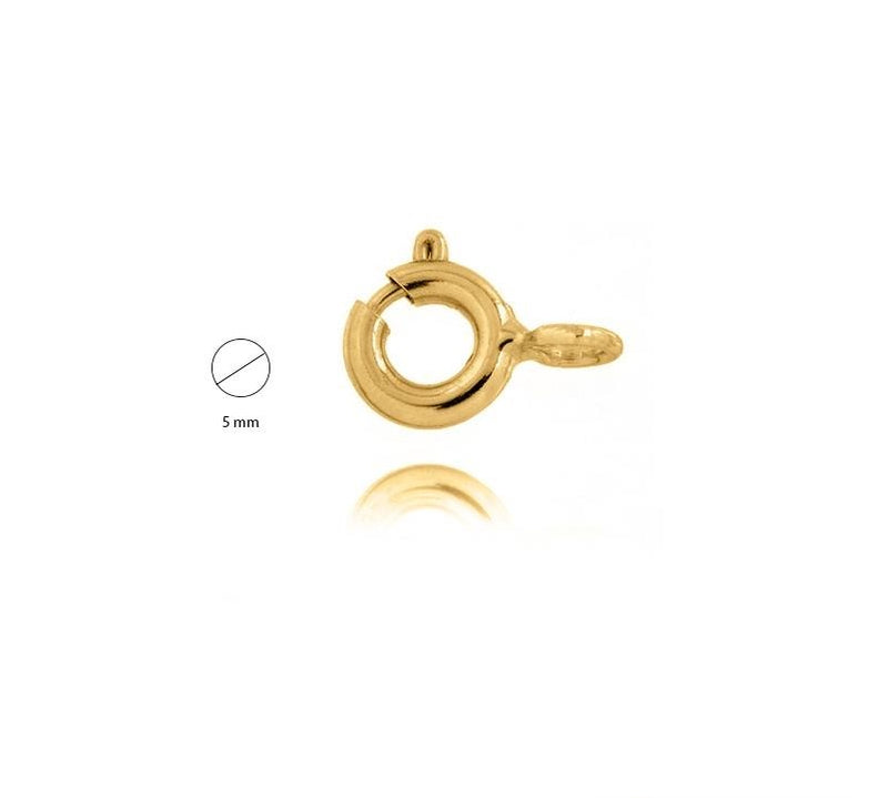 Round clasp Gold 14K - 5 mm