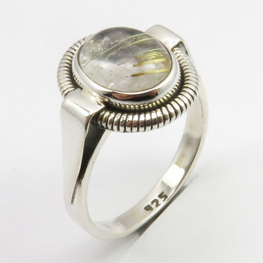 Inel Argint 925 cu Piatra Cuart Rutilat
