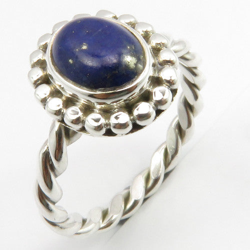 Inel Argint 925 cu Lapiz Lazuli Cabochon