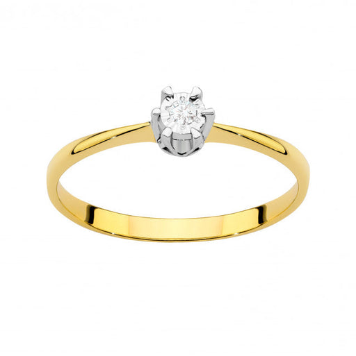 Inel Aur 14K cu Diamant Natural 0.03 ct
