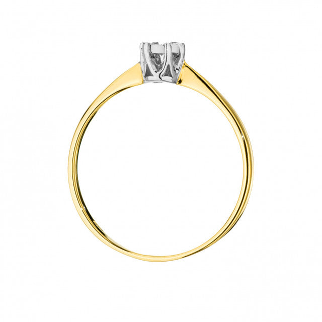 Inel Aur 14K cu Diamant Natural 0.03 ct