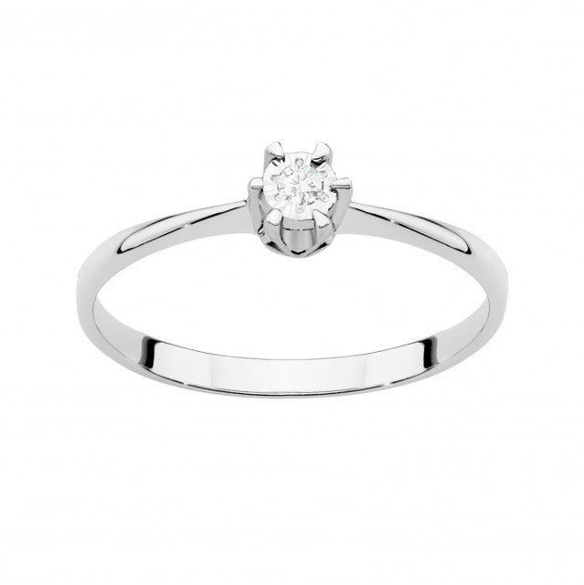 Inel Aur 14K cu Diamant Natural 0.03 ct