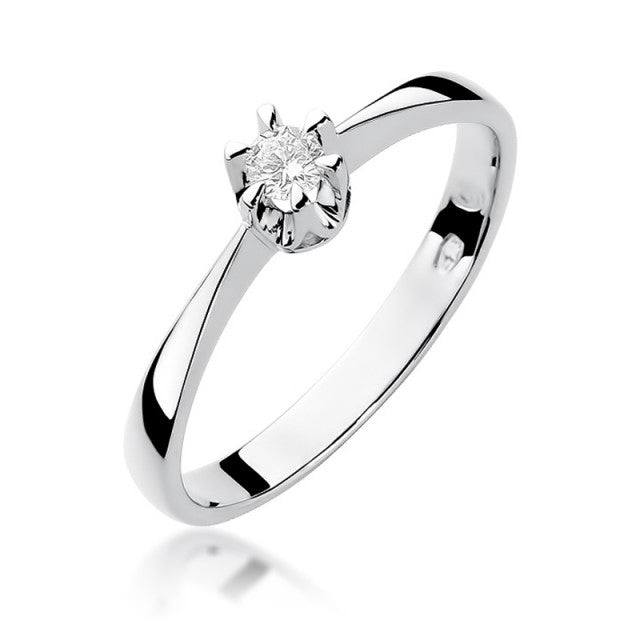 Inel Aur 14K cu Diamant Natural 0.04 ct