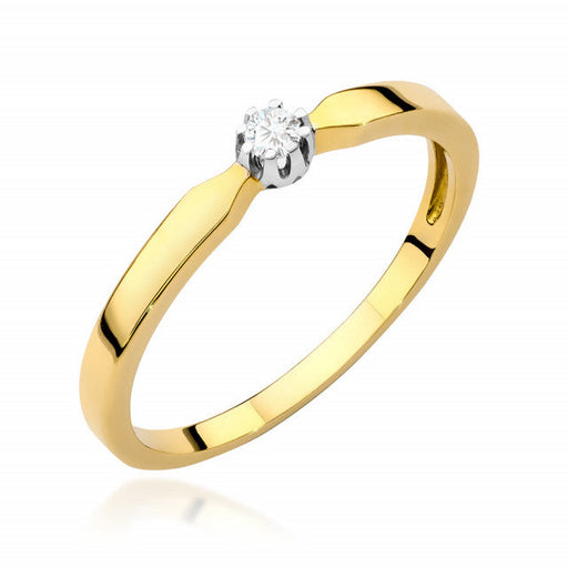 Inel Aur 14K cu Diamant Natural 0.04 ct