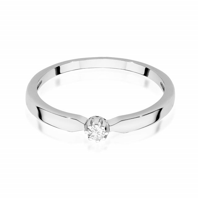Inel Aur 14K cu Diamant Natural 0.04 ct