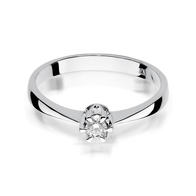 Inel Aur 14K cu Diamant Natural 0.10 ct