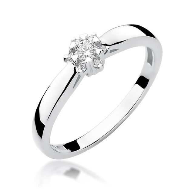 Inel Aur 14K cu Diamante Naturale 0.15 ct