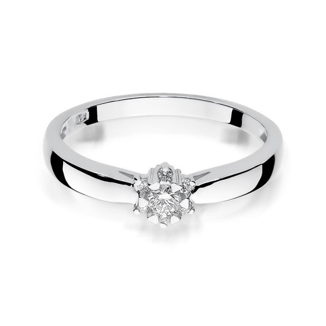 Inel Aur 14K cu Diamant Natural 0.15 ct