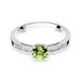Inel Aur 14K cu Peridot 0.60 ct si Diamante Naturale 0.05 ct