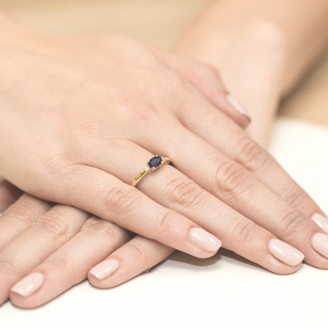 Inel Aur 14K cu Safir 0.70 ct