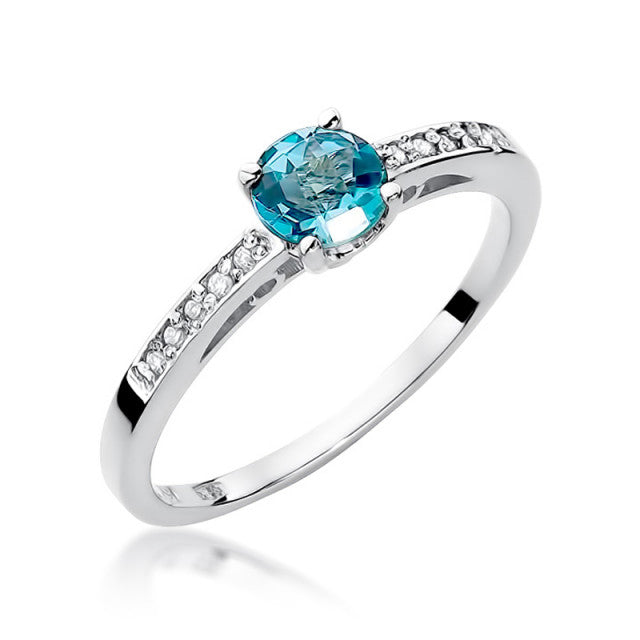 Inel Aur 14K cu Topaz 0.50 ct