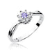 Inel Aur 14k cu Ametist 0.10 ct si Diamante Naturale Laterale de 0.116 ct
