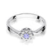 Inel Aur 14k cu Ametist 0.10 ct si Diamante Naturale Laterale de 0.116 ct