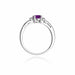 Inel Aur 14K cu Ametist 0.50 ct si Diamante Naturale 0.03 ct