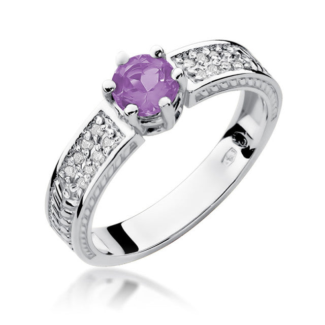 Inel Aur 14k cu Ametist 0.50 ct